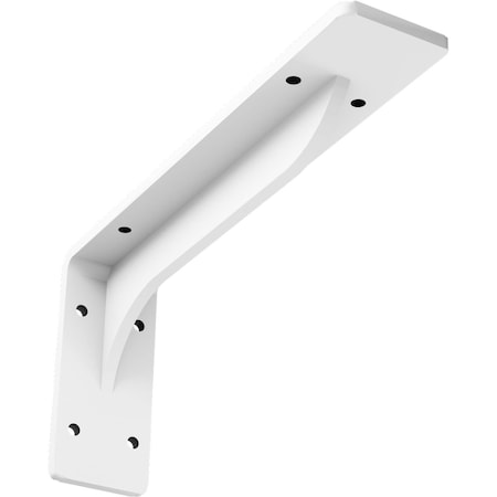 Ekena Millwork Embrey Steel Bracket, White Primer 2"W x 10"D x 4 3/4"H BKTM02X10X04EBPWH